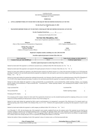 Thumbnail Nuvectis Pharma 10-K Annual Report 