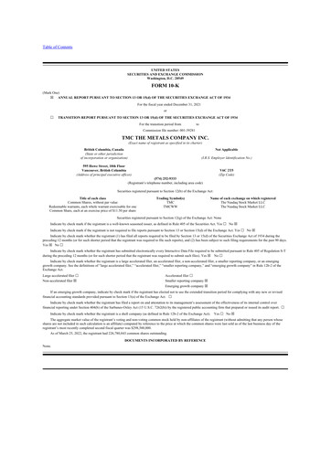 Thumbnail The Metals Company 10-K Annual Report 2021