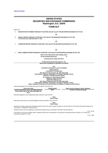 Thumbnail OneConnect Financial Technology 20-F Annual Report 2021
