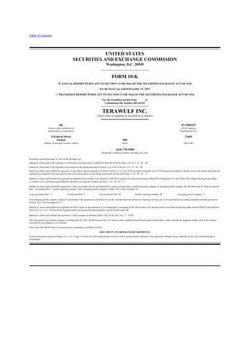 Thumbnail TeraWulf 10-K Annual Report 2021