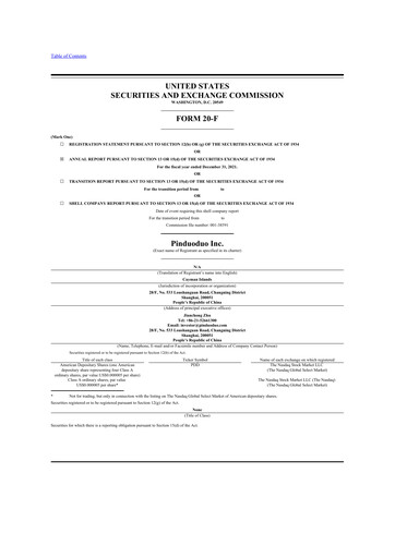 Thumbnail PDD Holdings (Pinduoduo) 20-F Annual Report 2020