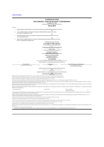 Thumbnail Canadian Solar
 20-F Annual Report 2021