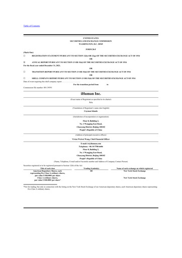 Thumbnail iHuman 20-F Annual Report 2021