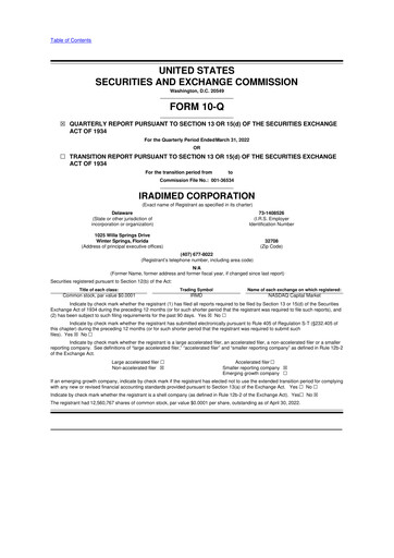 Thumbnail IRadimed 10-Q Quarterly Report FY2022 