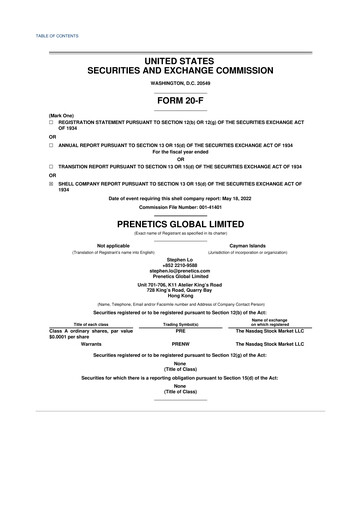 Thumbnail Prenetics 20-F Annual Report 