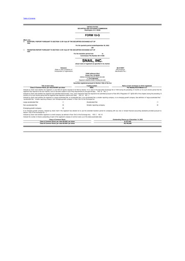 Thumbnail Snail Inc 10-Q Quarterly Report FY2022 