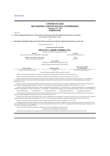 Thumbnail Silicon Labs
 10-K Annual Report 2022