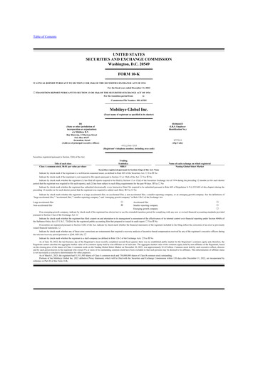 Thumbnail Mobileye 10-K Annual Report 2022