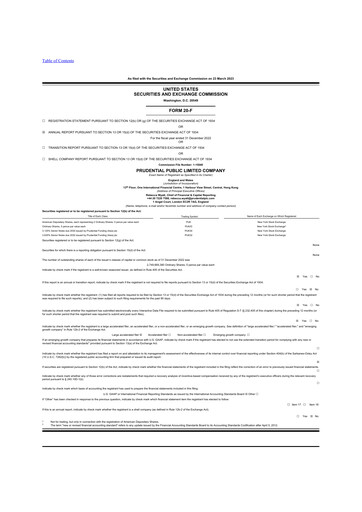 Thumbnail Prudential 20-F Annual Report 2022