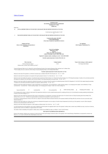 Thumbnail Barinthus Biotherapeutics 10-K Annual Report 2022