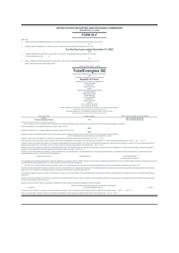 Thumbnail TotalEnergies 20-F Annual Report 2022