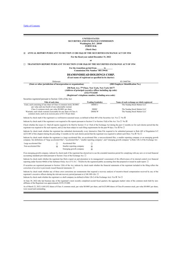 Miniature United Homes Group 10-K Rapport annuel 2022