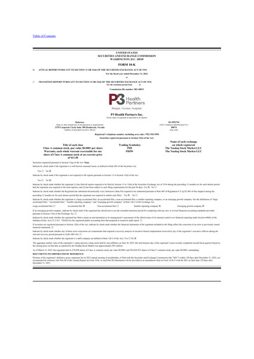 Thumbnail P3 Health Partners 10-K Annual Report 2022