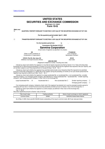 Vorschaubild Sanmina 10-Q Quartalsbericht 2023 