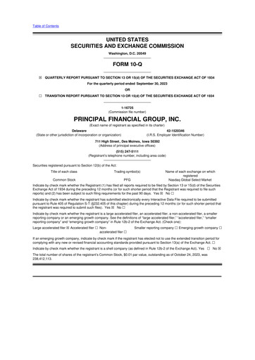 Thumbnail Principal Financial Group 10-Q Quarterly Report FY2023 