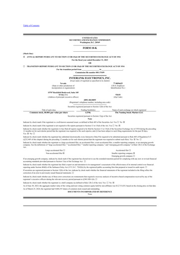 Thumbnail Interlink Electronics 10-K Annual Report 2023