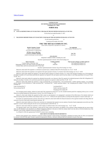 Thumbnail The Metals Company 10-K Annual Report 2023