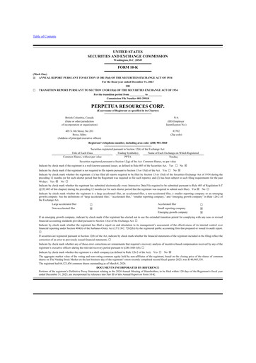 Thumbnail Perpetua Resources 10-K Annual Report 2023