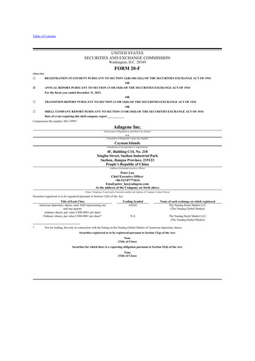 Thumbnail Adagene 20-F Annual Report 2023