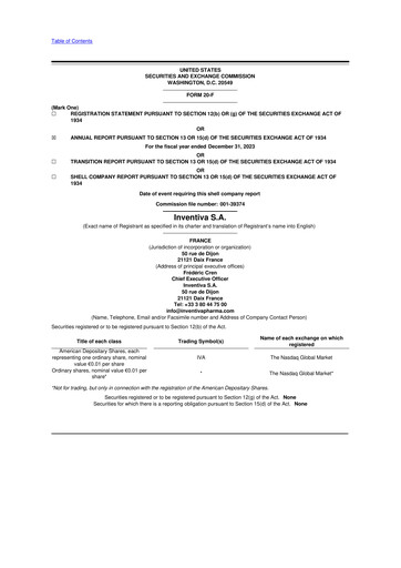 Thumbnail Inventiva Pharma 20-F Annual Report 2023