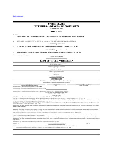 Thumbnail KNOT Offshore Partners 20-F Annual Report 2023