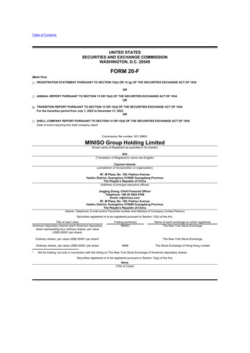 Thumbnail MINISO Group 20-F Annual Report 2023