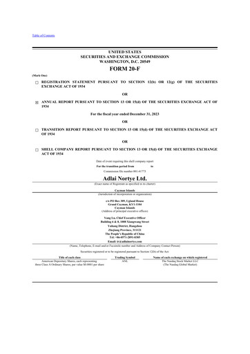 Thumbnail Adlai Nortye 20-F Annual Report 2023