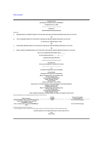 Thumbnail Waterdrop Inc. 20-F Annual Report 2023