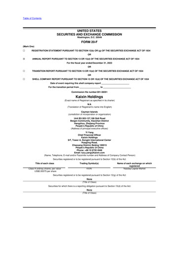 Thumbnail Kaixin Holdings 20-F Annual Report 2023