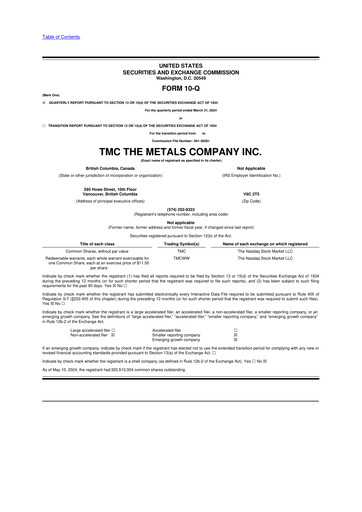 Vorschaubild The Metals Company 10-Q Quartalsbericht 2024 