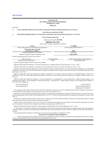 Thumbnail Rezolute 10-K Annual Report 2025