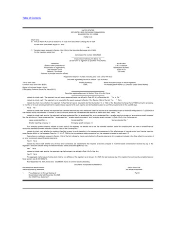 Vorschaubild Cracker Barrel 10-K Jahresbericht 2025