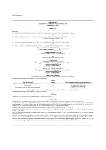 Thumbnail Viomi Technology 20-F Annual Report 2024