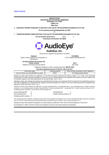 Thumbnail AudioEye 10-Q Quarterly Report FY2025 