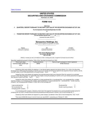 Thumbnail Senseonics Holdings
 10-Q Quarterly Report FY2025 