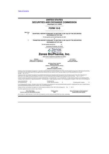 Thumbnail Zenas BioPharma 10-Q Quarterly Report FY2025 