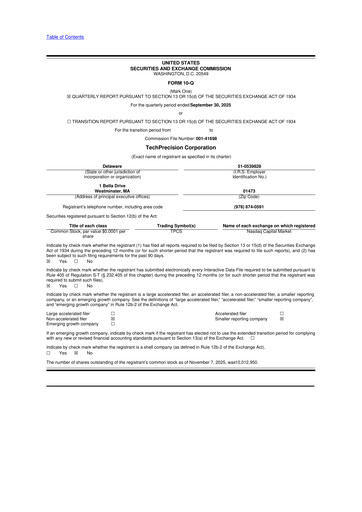 Thumbnail TechPrecision 10-Q Quarterly Report FY2026 