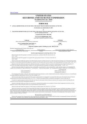 Thumbnail Calavo Growers
 10-K Annual Report 2025