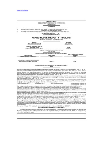 Thumbnail Alpine Income Property Trust 10-K Annual Report 2025