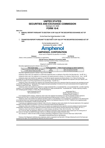 Thumbnail Amphenol 10-K Annual Report 2025