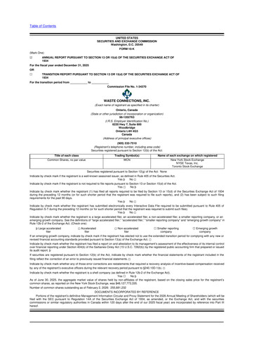 Thumbnail Waste Connections 10-K Annual Report 2025