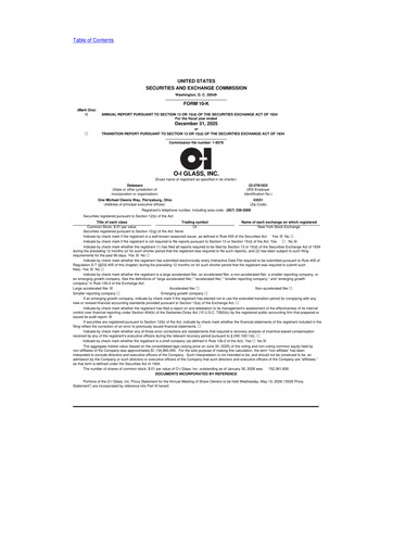 Thumbnail O-I Glass
 10-K Annual Report 2025