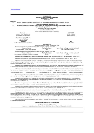 Vorschaubild Nabors Industries
 10-K Jahresbericht 2025