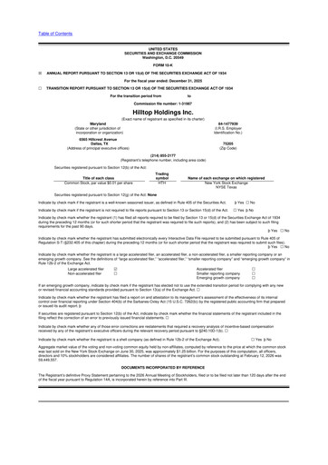Miniature Hilltop Holdings 10-K Rapport annuel 2025