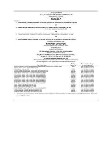 Thumbnail NatWest Group 20-F Annual Report 2025