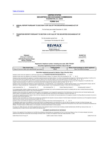 Thumbnail RE/MAX Holdings 10-K Annual Report 2025