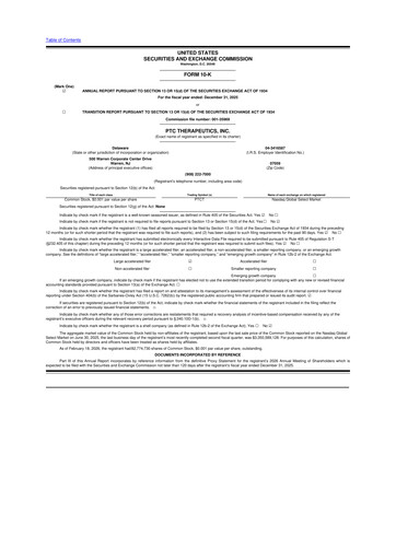 Thumbnail PTC Therapeutics
 10-K Annual Report 2025