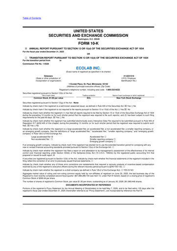 Thumbnail Ecolab 10-K Annual Report 2025