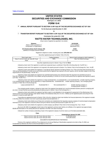 Thumbnail Watts Water Technologies
 10-K Annual Report 2025