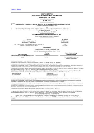 Thumbnail Harmony Biosciences 10-K Annual Report 2025